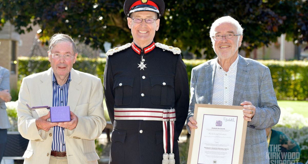 Volunteers at The Kirkwood receive Queen’s Award for Voluntary Service from the Lord Lieutenant of West Yorkshire