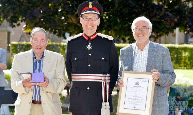 Volunteers at The Kirkwood receive Queen’s Award for Voluntary Service from the Lord Lieutenant of West Yorkshire