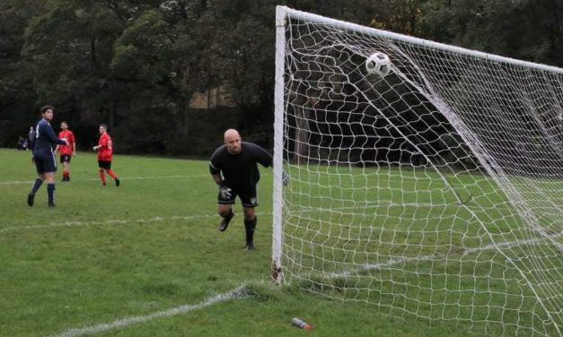 Cameron Wilkey hits six for the second time this season as Grange Moor Saints go marching on