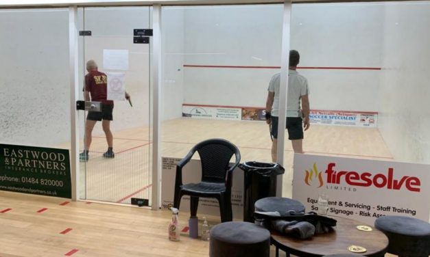 A win for Huddersfield Lawn Tennis and Squash Club in their opening Racketball match of the season