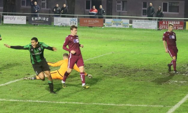 Golcar United top the table at halfway point of the season and celebrate in front of biggest crowd in two years