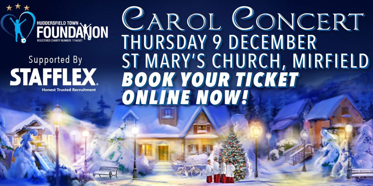 Tickets on sale for Huddersfield Town Foundation Christmas Carol Concert supported by Stafflex