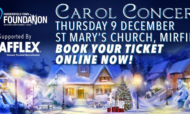 Tickets on sale for Huddersfield Town Foundation Christmas Carol Concert supported by Stafflex