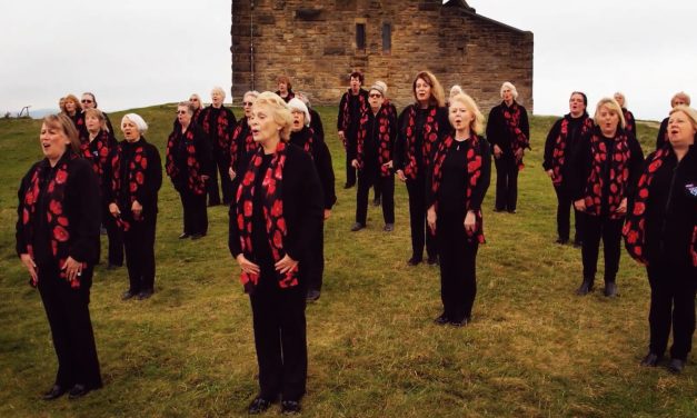 Honley Ladies Choir perform moving Remembrance poem by Simon Armitage on Castle Hill