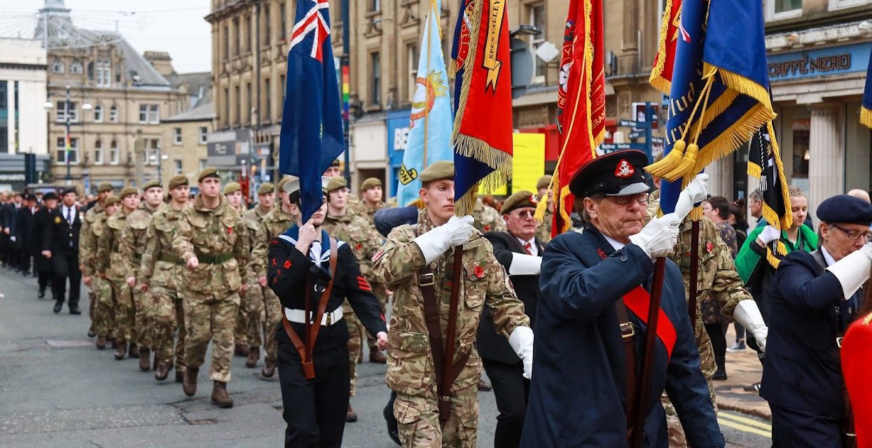Huddersfield’s Remembrance Day parade and church service and which town centre streets will be closed and when