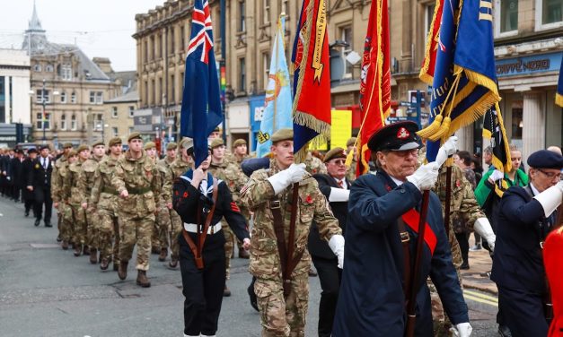 Huddersfield’s Remembrance Day parade and church service and which town centre streets will be closed and when