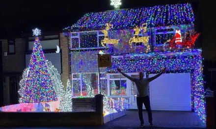 Derek Highe’s Christmas lights will burn brightly again this year thanks to a little help from his friends