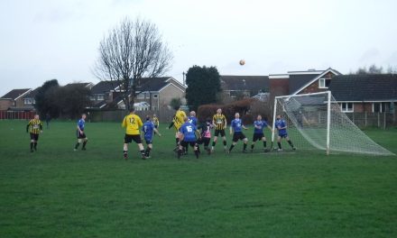 Tyrone Sagar and Myles Hooley both scored hattricks but were still on the losing side in a 14-goal thriller in the Huddersfield District League