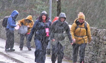 Smiling through the atrocious weather hardy walkers raised an incredible £150,000 for Eden Smith’s life-saving cancer treatment and family says ‘thank you’ to an amazing community