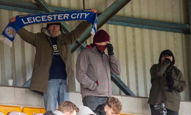 Emley AFC Fan Gallery: Phones, food, the odd pint and a random Leicester City fan – just another day at the Fantastic Media Welfare Ground