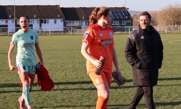 Huddersfield Town Women FC blew away Stoke in windy conditions as Paige Crossman fires late winner