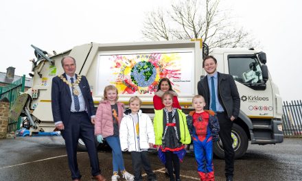 Arty youngsters at Crow Lane School with designs on recycling win Kirklees Council competition