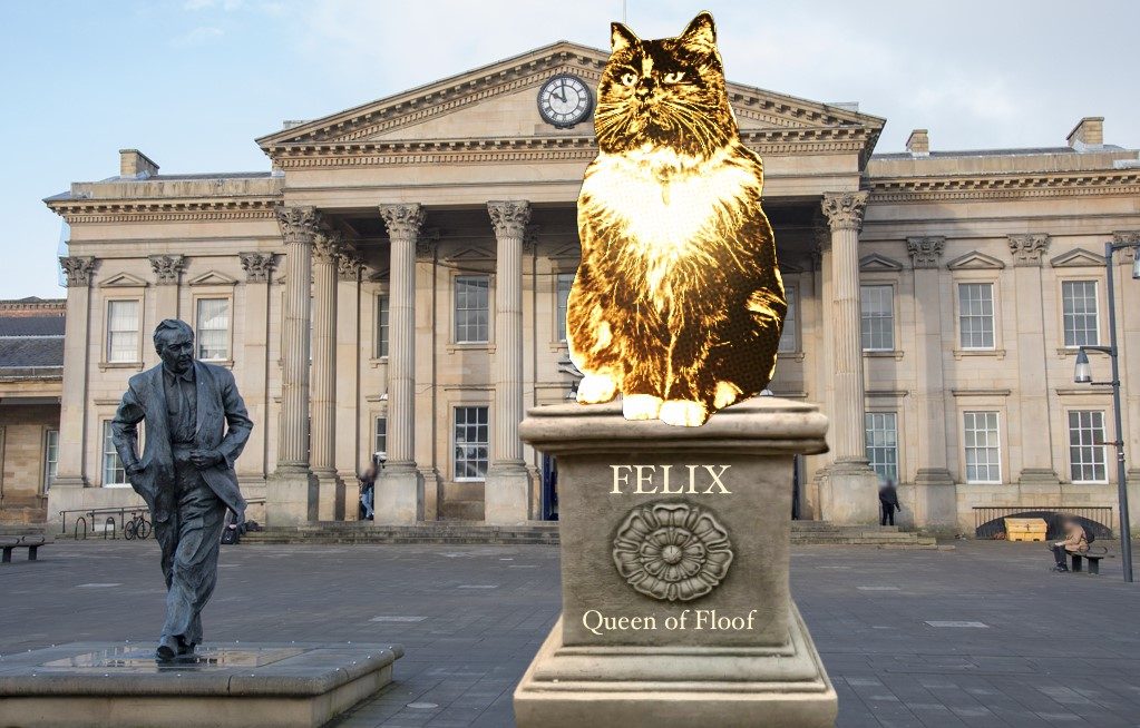 Statue of Felix the Huddersfield Station cat to be erected in St