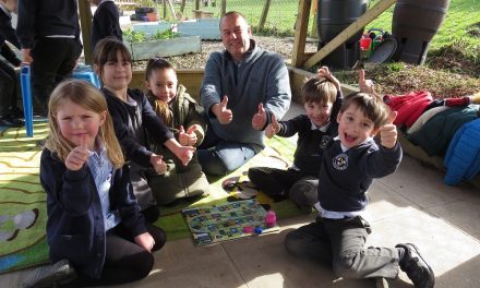 A new board game encouraging recycling gets the thumbs up from youngsters at Nields School in Slaithwaite