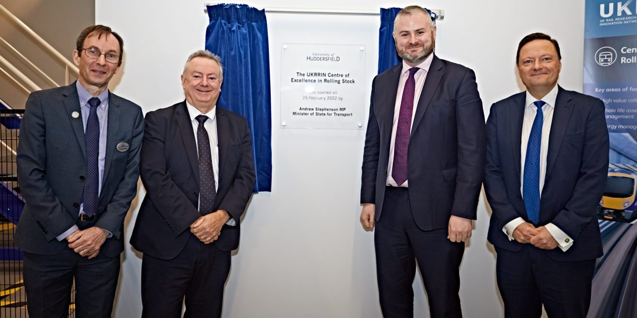 Transport minister Andrew Stephenson opens University of Huddersfield’s new Institute of Railway Research test facilities