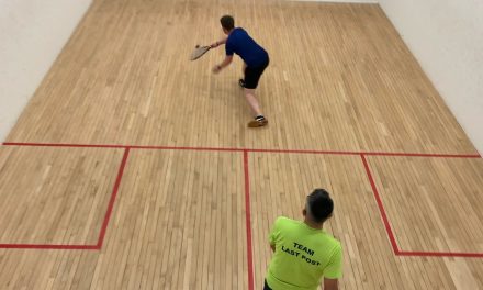 Huddersfield Lawn Tennis and Squash Club are two matches away from winning racketball title but it’s tight at the top
