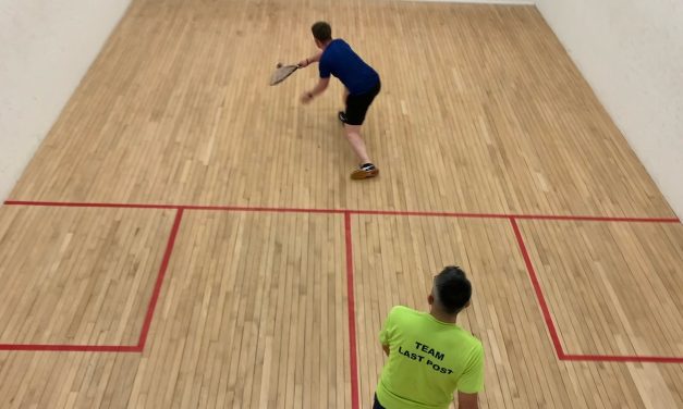 Huddersfield Lawn Tennis and Squash Club are two matches away from winning racketball title but it’s tight at the top