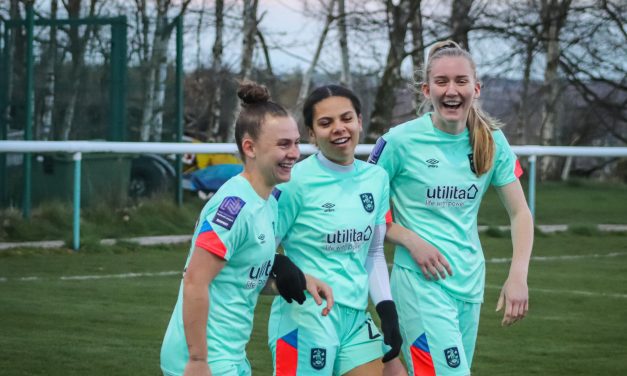 Huddersfield Town Women FC through to a second cup final this season after beating…Huddersfield Town Women FC – yes you read that right!