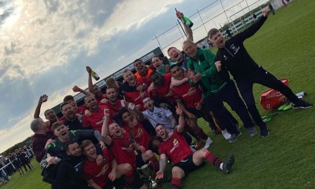 They did it! Ben Burnett is the ‘local hero’ as Golcar United beat Holker Old Boys to win promotion via the play-offs