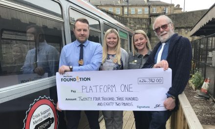 Platform 1’s Pacer train has a new name and Morrisons at Waterloo have donated £25k to help kit it out