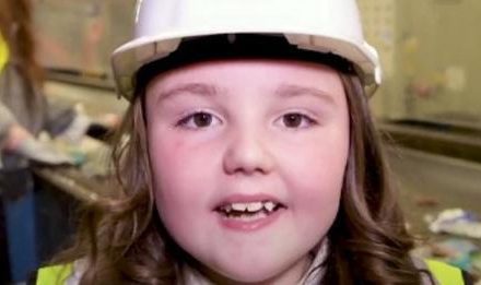 Recycling champion Emily Dixon, aged 8, is helping Kirklees Council clear up any confusion about what should go in your green bin