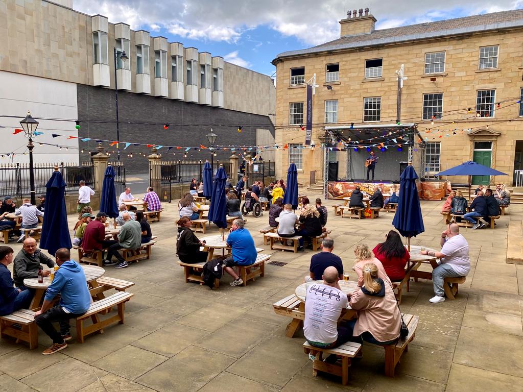 Summer In The Courtyard At The Lawrence Batley Theatre Is The Place To Be On A Friday And