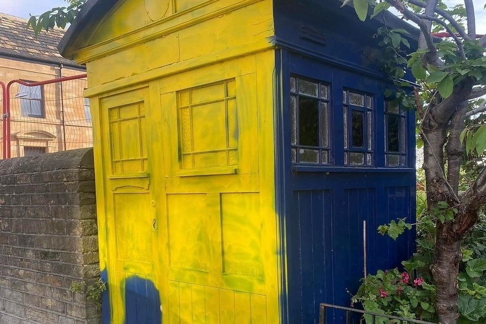 Man who painted Almondbury’s historic police box and seven postboxes given police caution