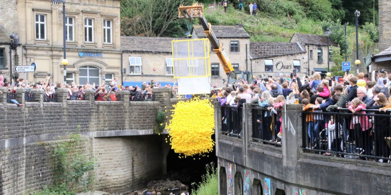 Ducks away! A gallery of pictures by Sean Doyle from the return of Holmfirth Duck Race
