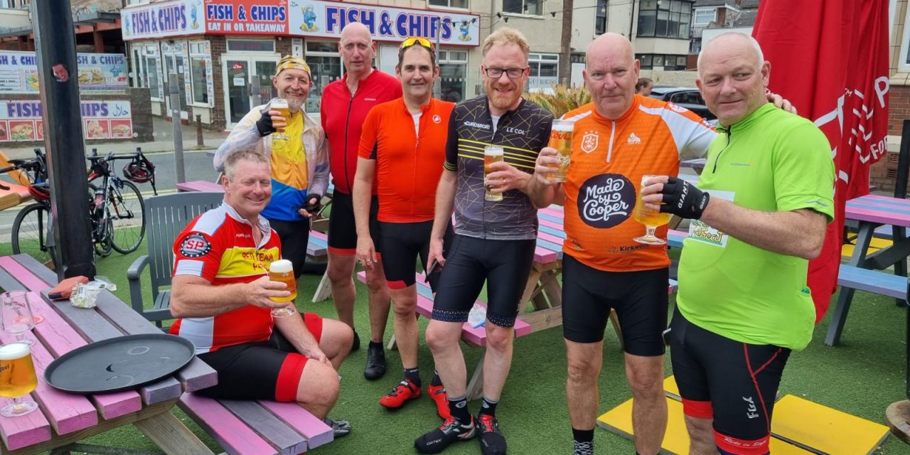 Intrepid cyclists complete mammoth 150-mile coast to coast challenge to raise money for Ruddi’s Retreat – and that’s not even the half of it