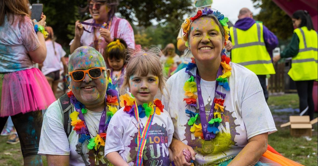‘Amazing day’ as hundreds of runners raise £30k at the Forget Me Not Children’s Hospice Colour Run in Greenhead Park