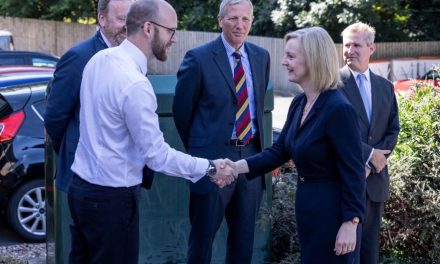 Foreign Secretary Liz Truss tours hi-tech firm and major exporter Reliance Precision on visit to Huddersfield