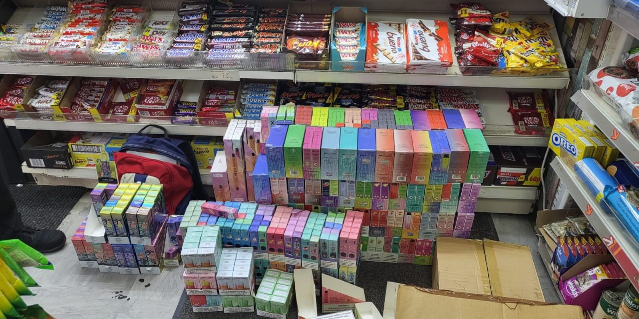 Police seize tens of thousands of illegal cigarettes and vapes in raids on shops in Huddersfield and Dewsbury