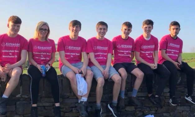 Sleep-deprived fundraisers walk through the night from West Brom to Huddersfield Town’s John Smith’s Stadium in time for kick-off