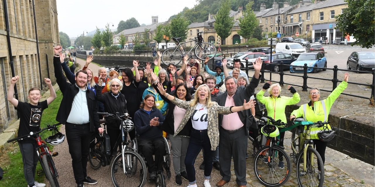 Traffic-free cycling and walking route from Huddersfield town centre to Slaithwaite is restored with opening of Huddersfield Narrow Canal towpath