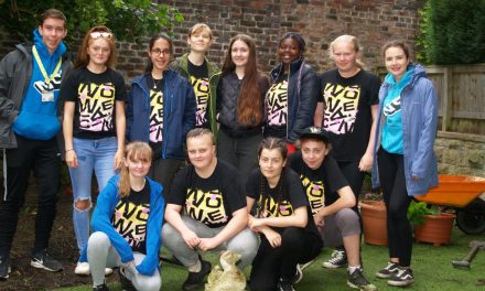 Green-fingered teens from Huddersfield Giants Community Trust transform care home garden