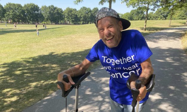 Disabled dad to defy pain barrier to raise money for Cancer Research UK with sponsored walk around Greenhead Park