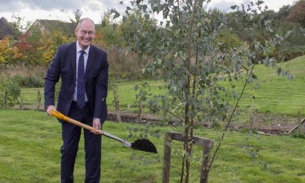 A Royal tree from The Queen’s Tree of Trees Platinum Jubilee sculpture has been planted at Forget Me Not Children’s Hospice