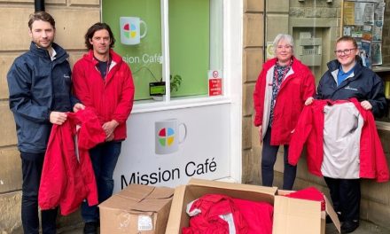 Portland Nurseries donate old staff coats to Huddersfield Mission to help homeless and vulnerable people