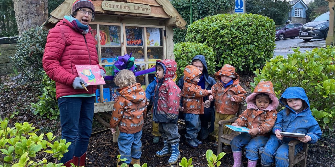 Portland Nurseries Group opens outdoor lending library to encourage parents to read with their children