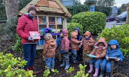Portland Nurseries Group opens outdoor lending library to encourage parents to read with their children