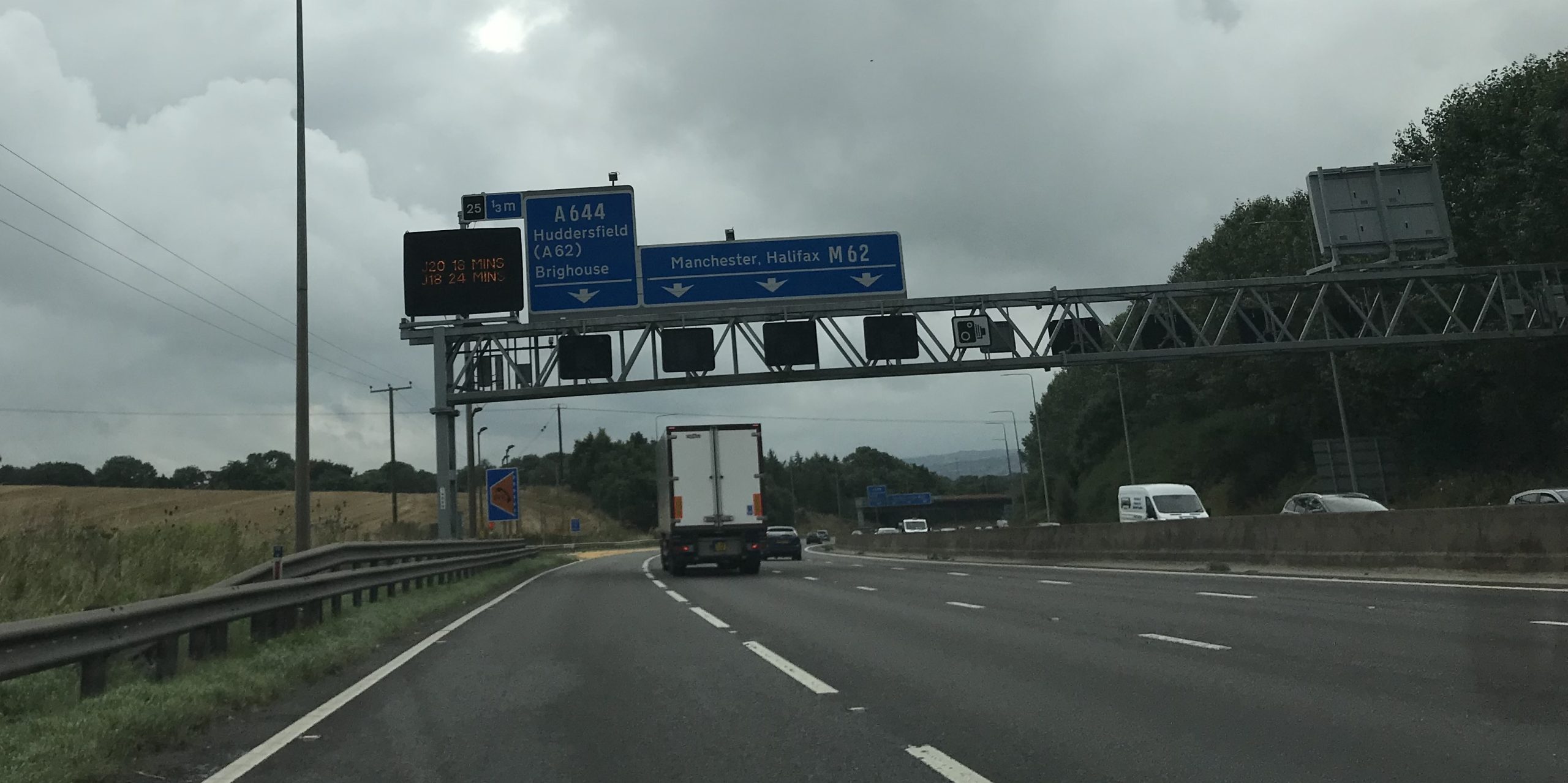 Warning of lane closures speed restrictions and delays as 27