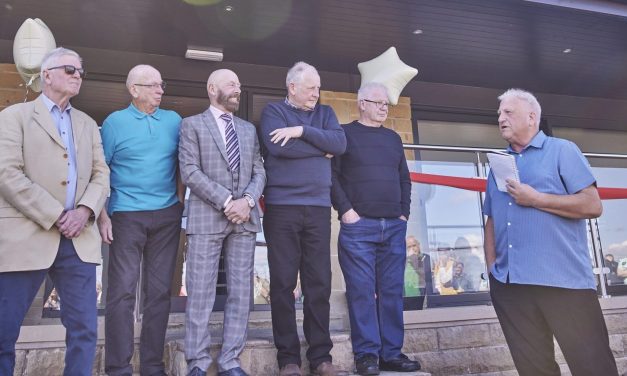 Six of the best officially opened the new £80k pavilion at Scholes Cricket Club