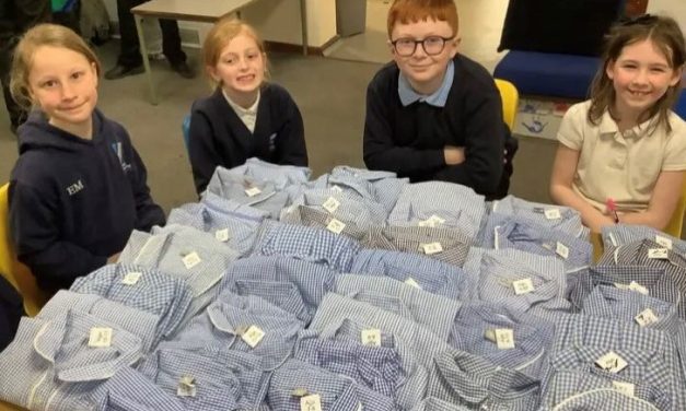 Pupils save their parents a fortune by holding school uniform giveaway days