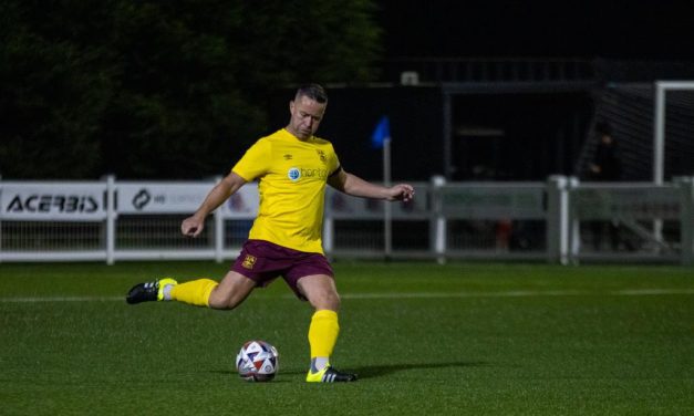 A stunner from skipper James Knowles puts the icing on the cake for champions Emley AFC