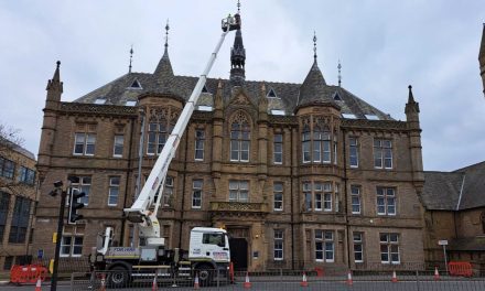 One of Huddersfield’s most distinctive and historically important buildings needs specialist repair to rooftop feature