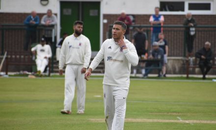 Moorlands stay top of the Premiership as captain Eddie Walmsley puts in brilliant batting performance to defeat bitter rivals Hoylandswaine