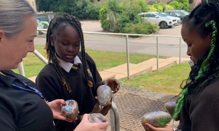 Girls rock! That’s the message from students at Newsome Academy who created ‘positive pebbles’ for female officers at Holmfirth Police Station