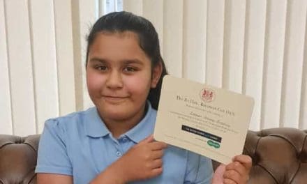 Emaan, aged 8, to receive British Citizen Youth Award for voluntary work and fundraising for Huddersfield Street Kitchen