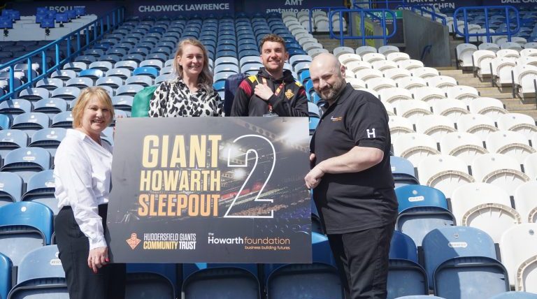 Huddersfield Giants and the Howarth Foundation team up again for the Giant Howarth Sleepout at the John Smith’s Stadium