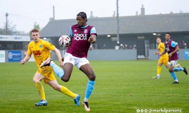 Donae Lawrence scores the only goal as Emley AFC move up to second in the table